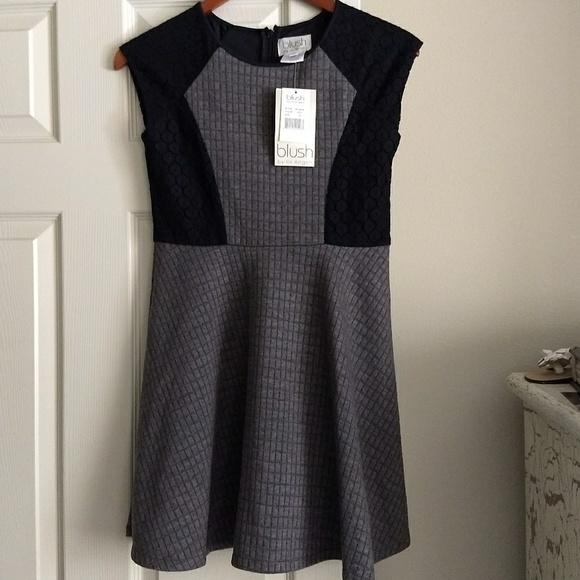 Blush Other - NWT Blush 16 girls Dress Grey Black NEW!